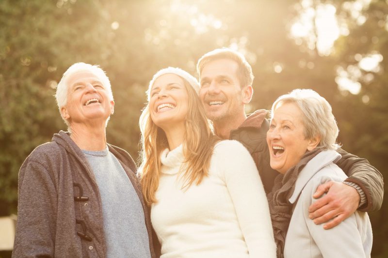 A family smiling together